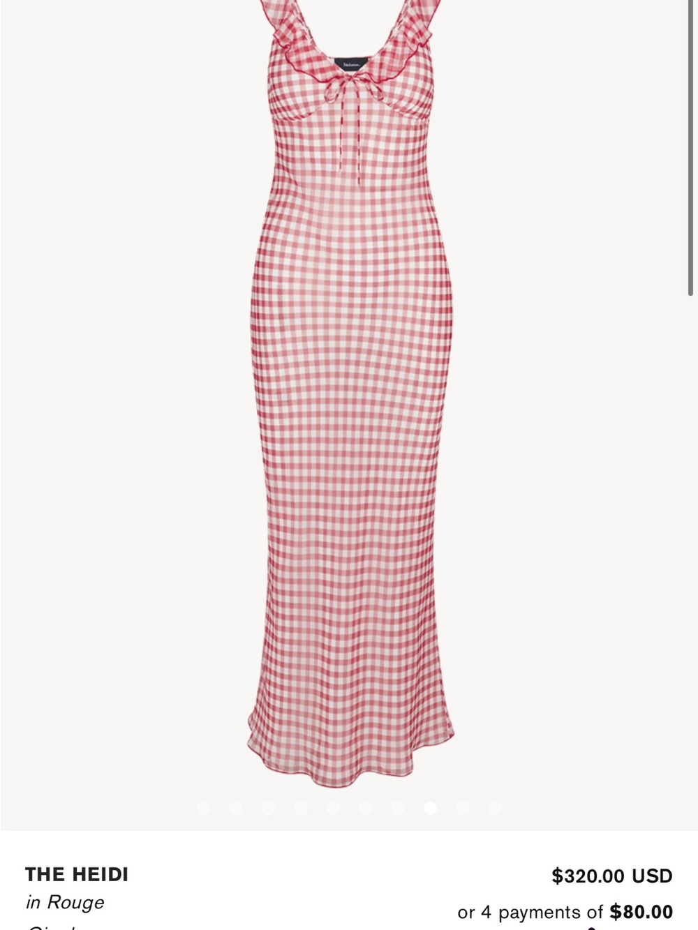 Realisation Par The Heidi Maxi Skirt in Rouge Gingham